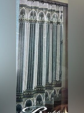 90's Rubbermaid Colonnade Hunter Vinyl Shower Curtain New USA Sopranos